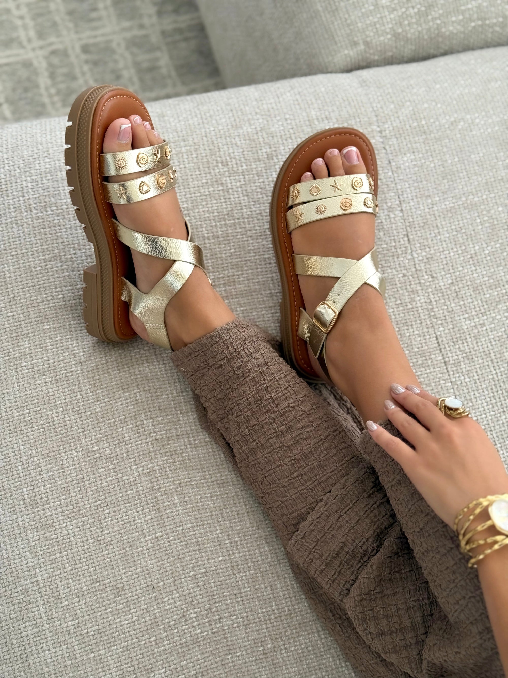 Sandalen « FAUVE » Goud