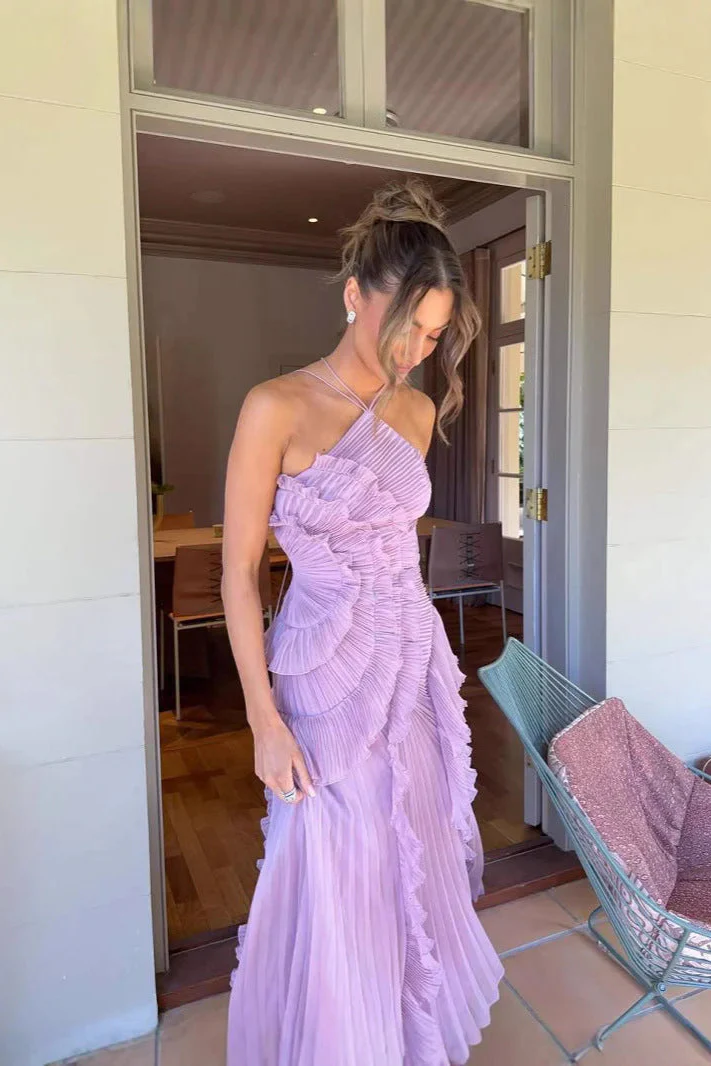 ELISIA | Elegante Maxi Jurk met Volants - BEPERKTE EDITIE