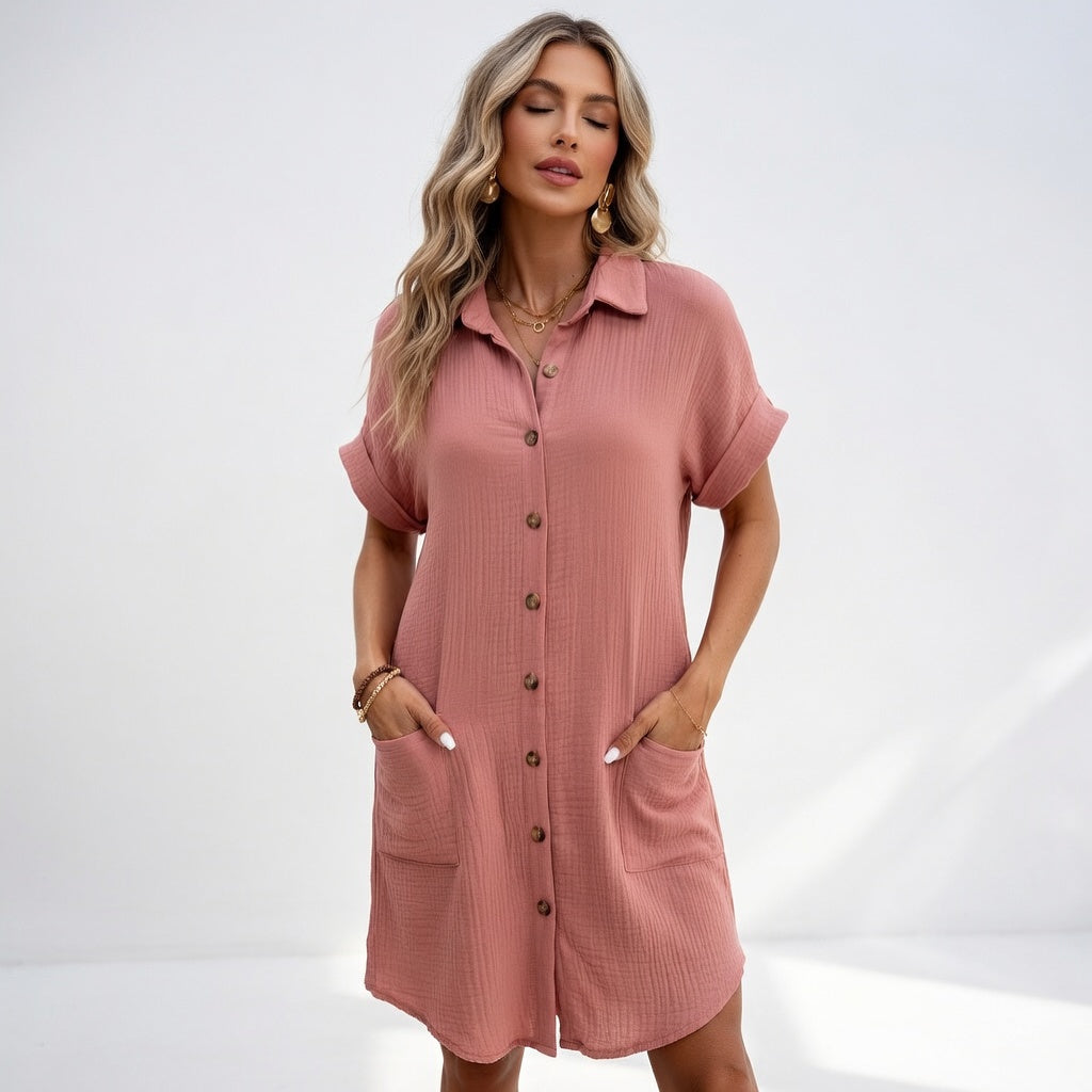 Béatrice™ — Elegante en gemakkelijk te dragen chemise jurk
