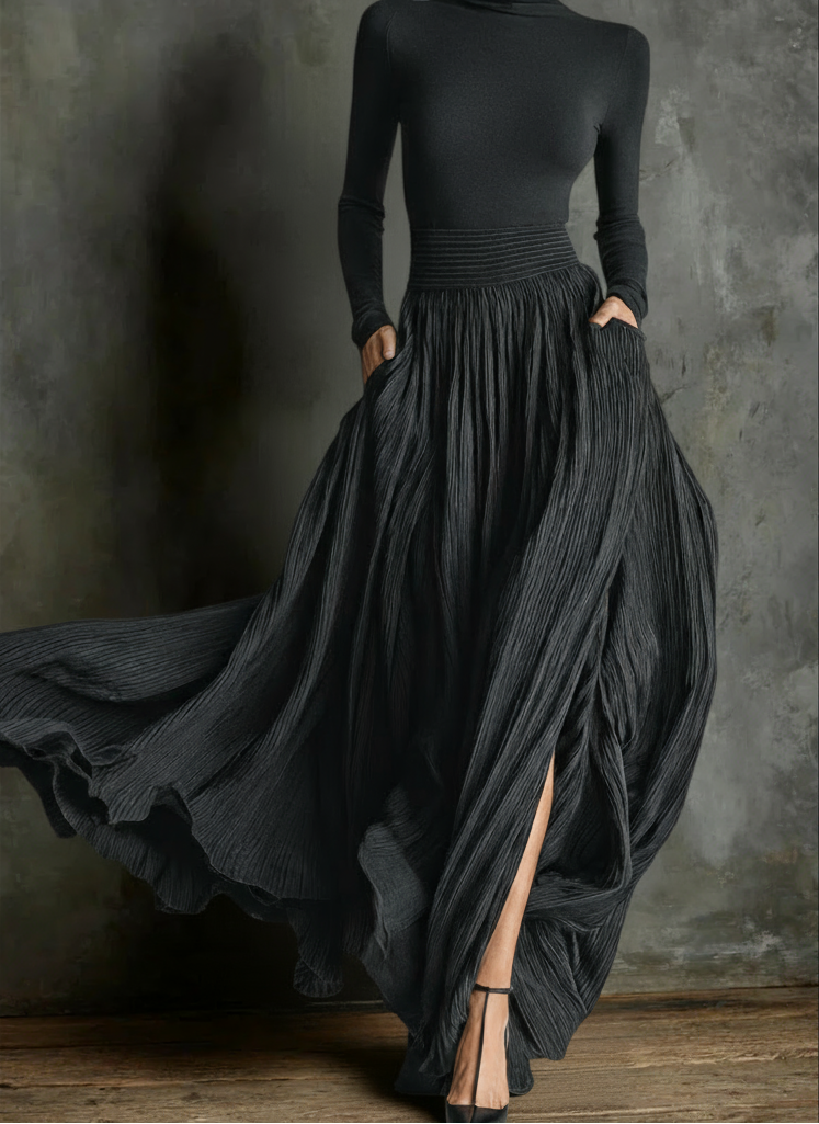 Roxan - Maxi-jurk met hoge taille