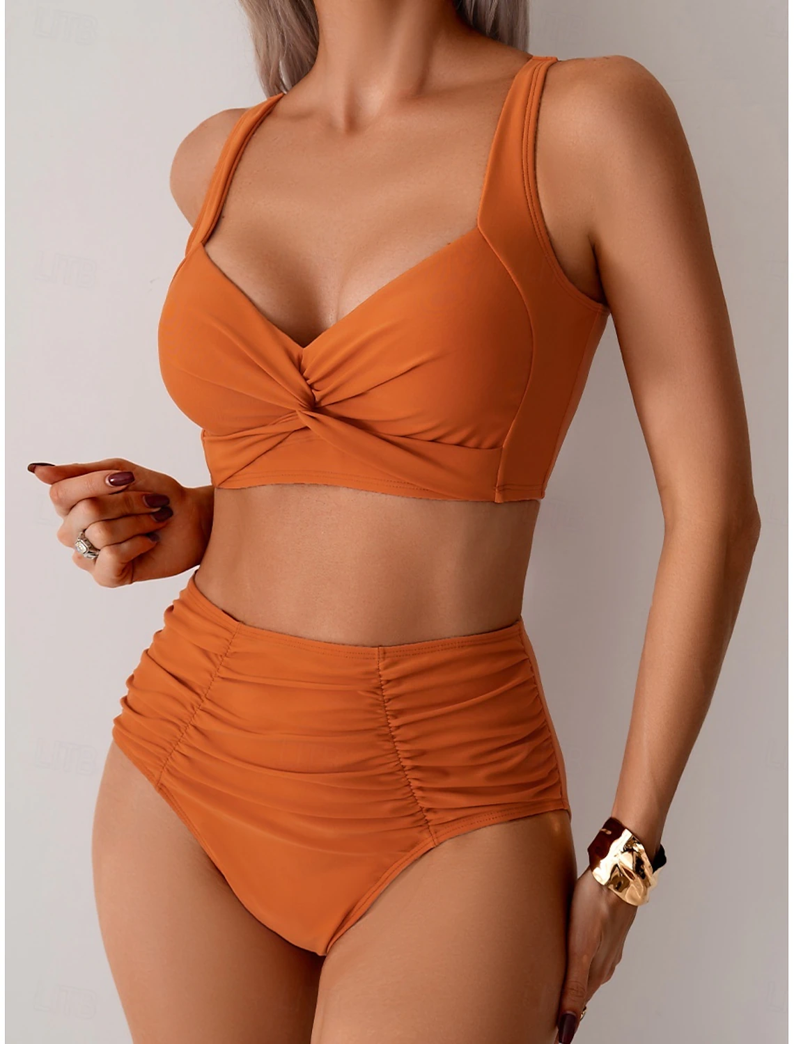 Daniela - Bikini van stof met plooien