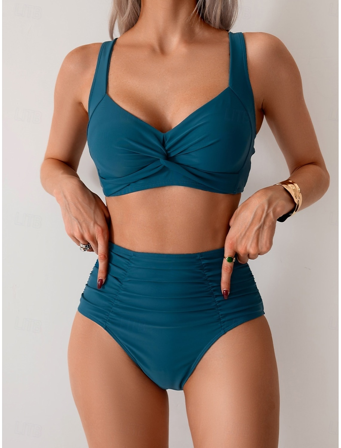 Daniela - Bikini van stof met plooien