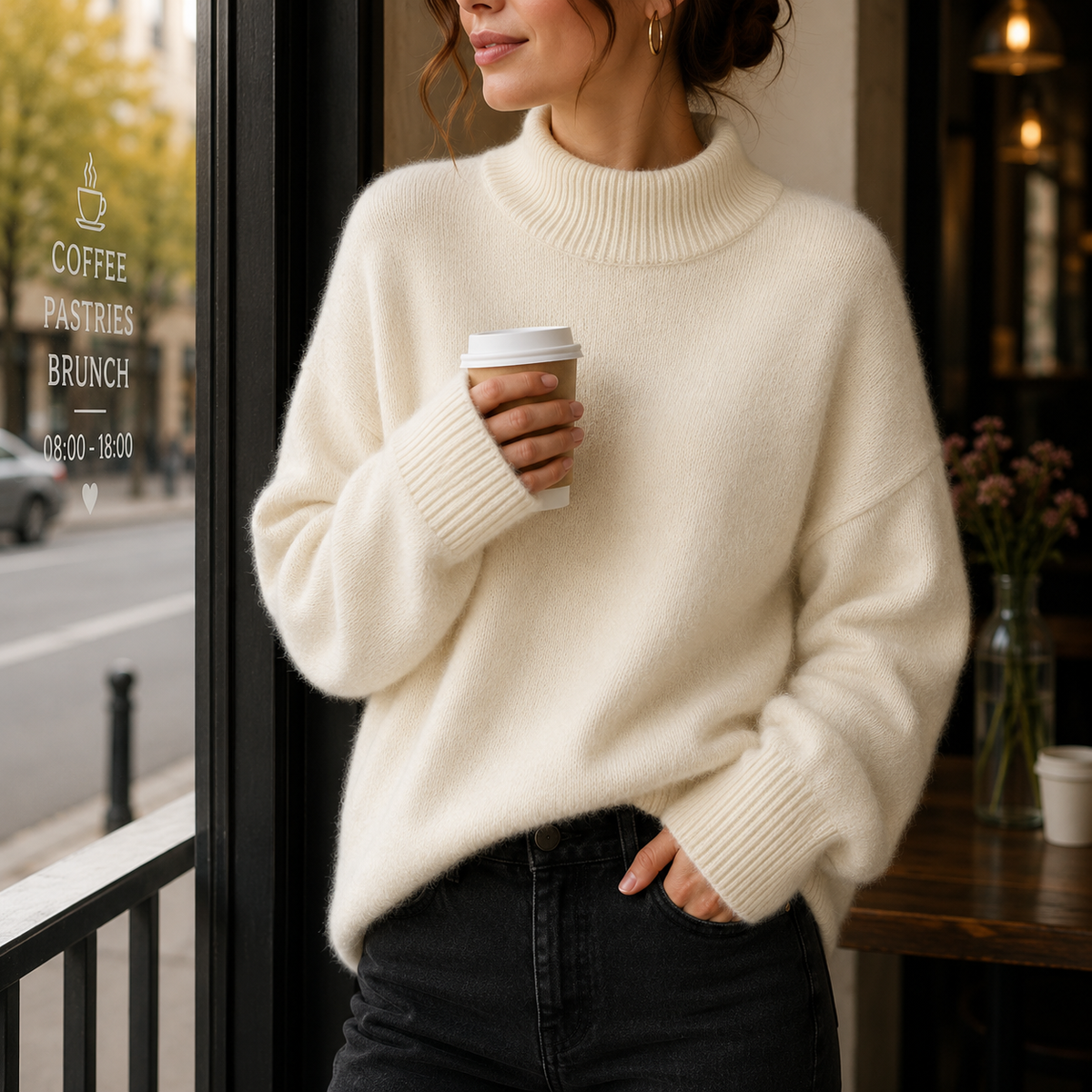 Juniper | Oversized Dames Turtleneck Trui