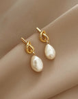 Knoopparel Elegantie Oorbellen