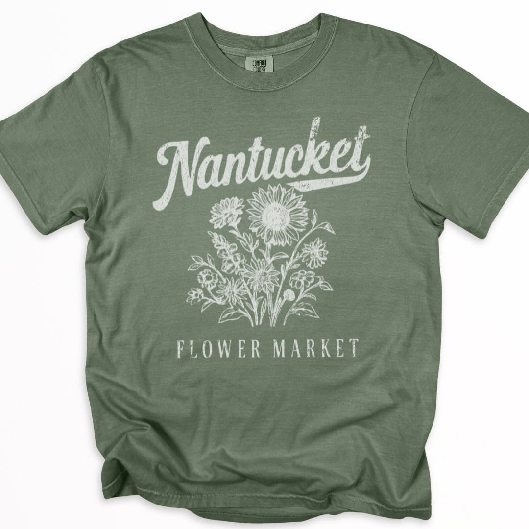 Nantucket Flower Market - Comfort Colors Relaxed Fit Premium T-shirt