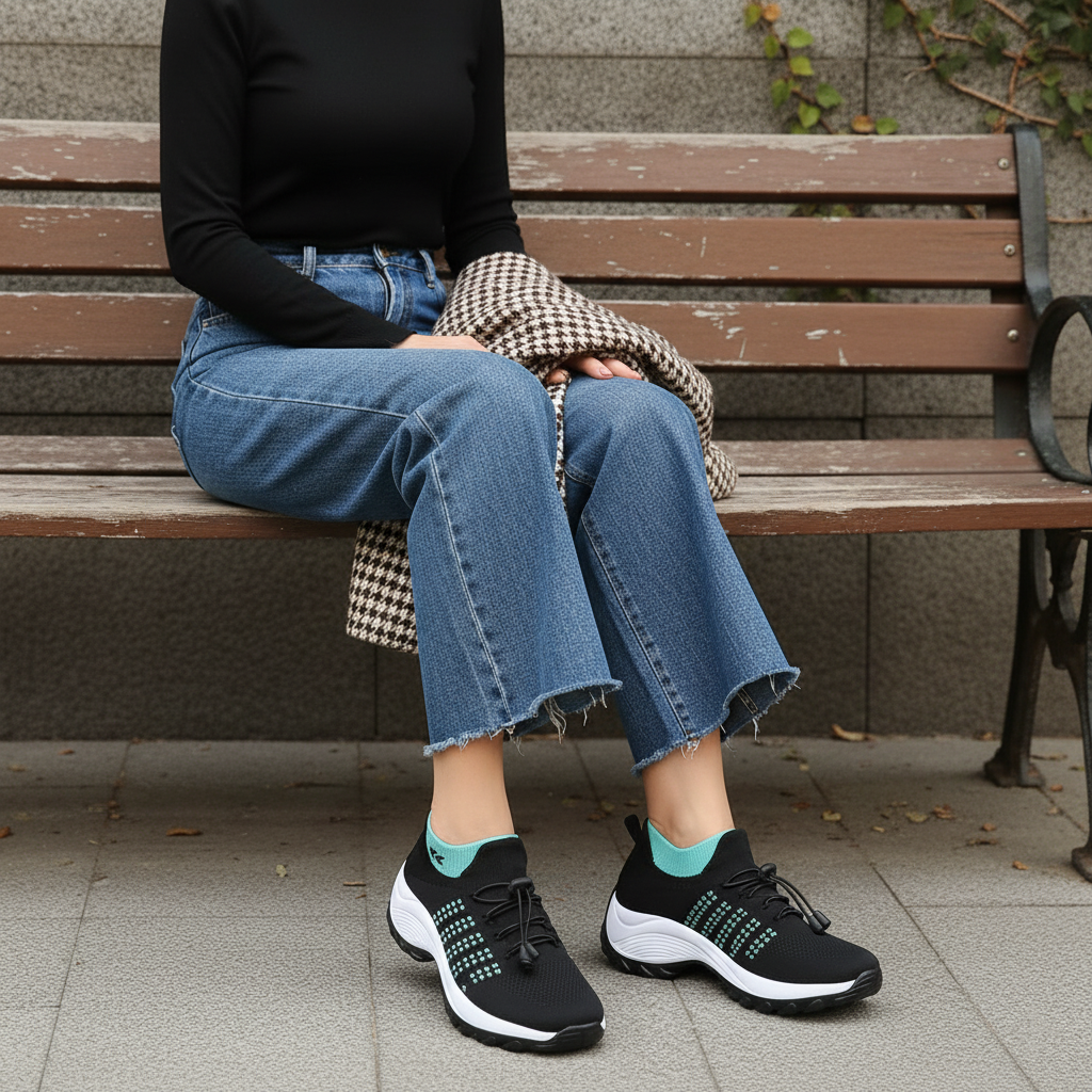 Ambulo Orthopedische Schoenen Strikstof - Groen Zwart