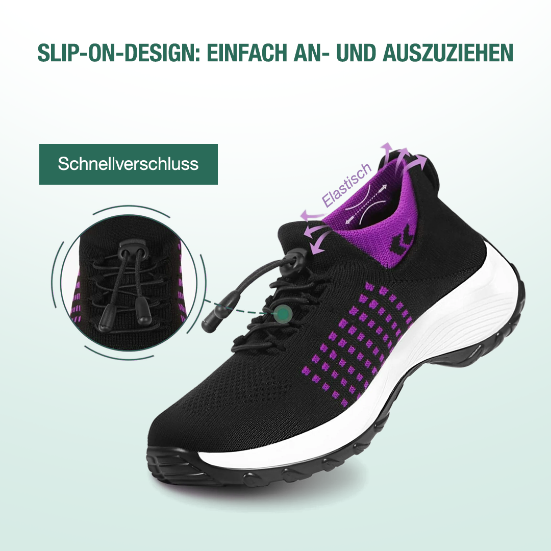 Ambulo Comfortschoenen Breikatoen - Paars Zwart