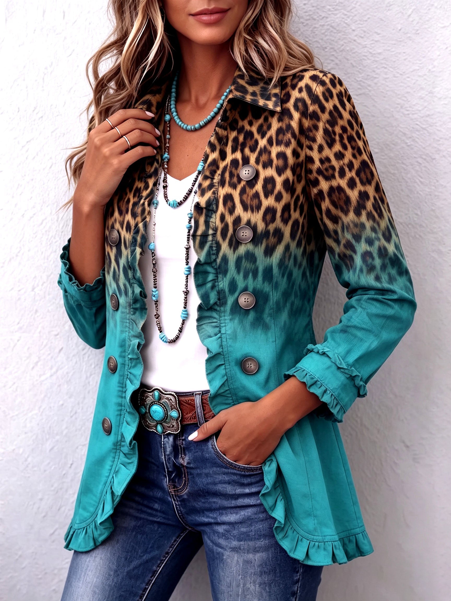 Elspeth™ | Blazer Leopardo Sfumato