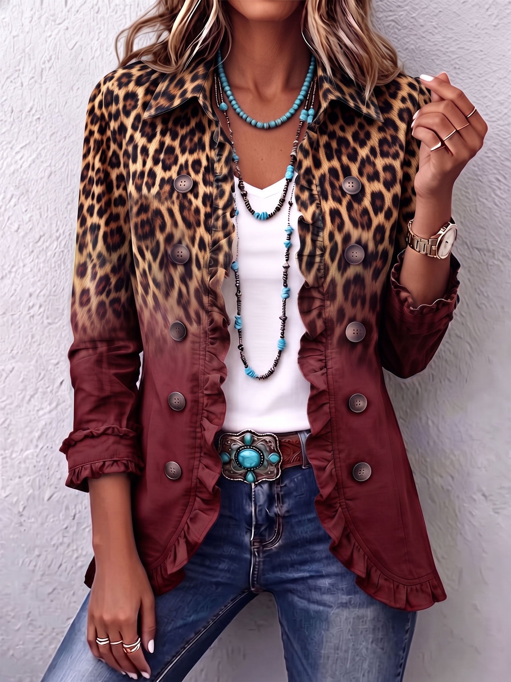 Elspeth™ | Blazer Leopardo Sfumato