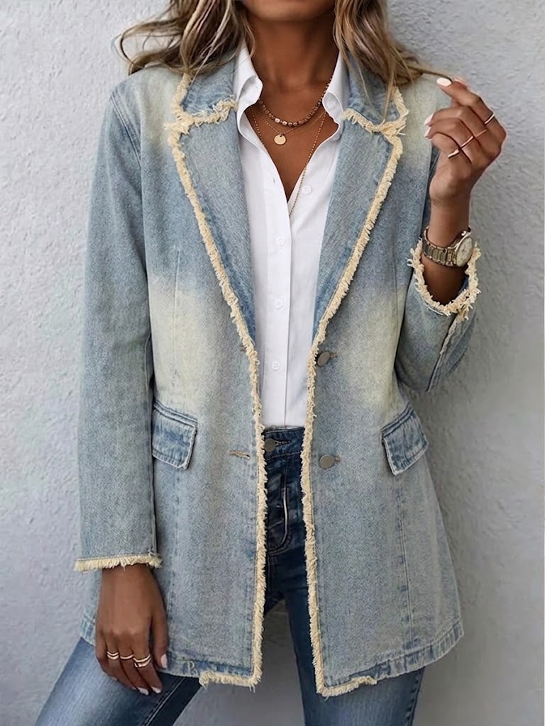 Dionne™ | Oversized Blazer Bordo Grezzo