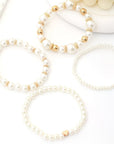 Parel Stapelarmband Set van 4