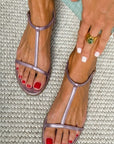 Alba | Gouden zomersandalen