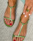 Alba | Gouden zomersandalen