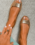 Adelina | Gouden sandalen, comfortabel en elegant