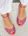 Isadora | Gouden gevlochten sandalen