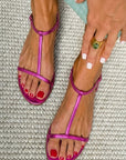 Alba | Gouden zomersandalen