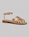 Victoria | Gouden sandalen versierd met juweeldetails