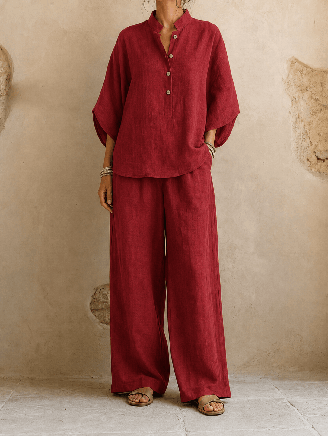 Malin | Tweedelige Set met Wijde broek