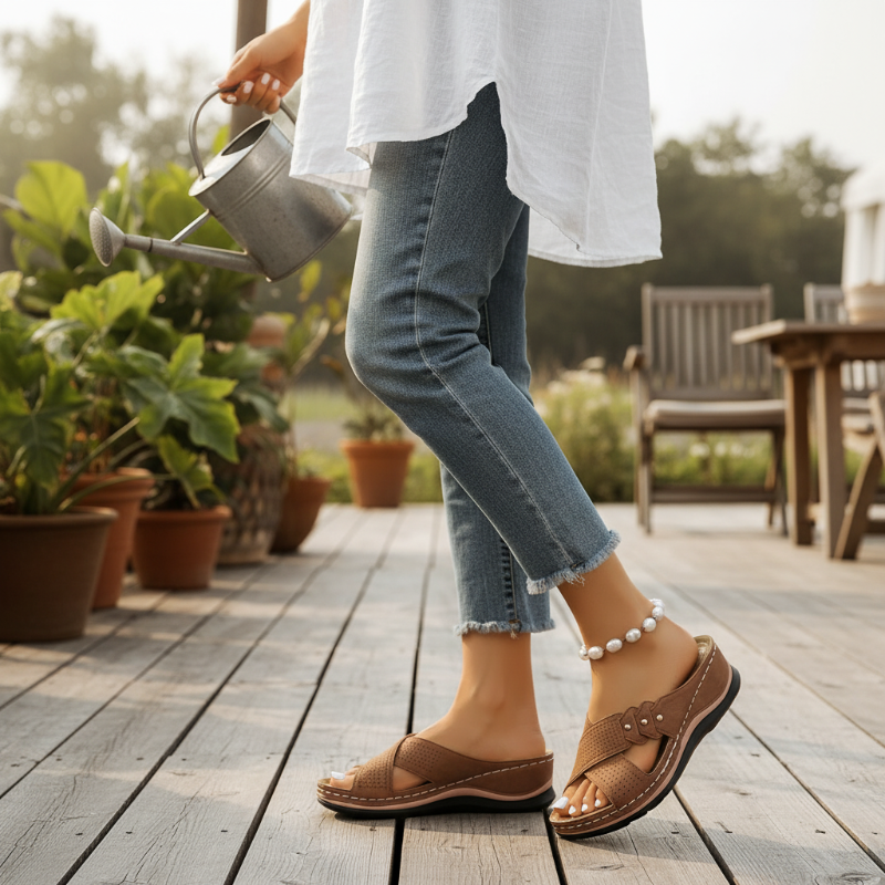 Comfora™ | Lichte en stabiele wedge sandalen voor comfort de hele dag
