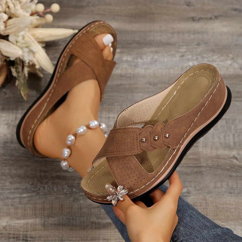 Comfora™ | Lichte en stabiele wedge sandalen voor comfort de hele dag