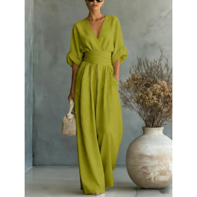 Combinatie Margot — hoge taille, brede benen