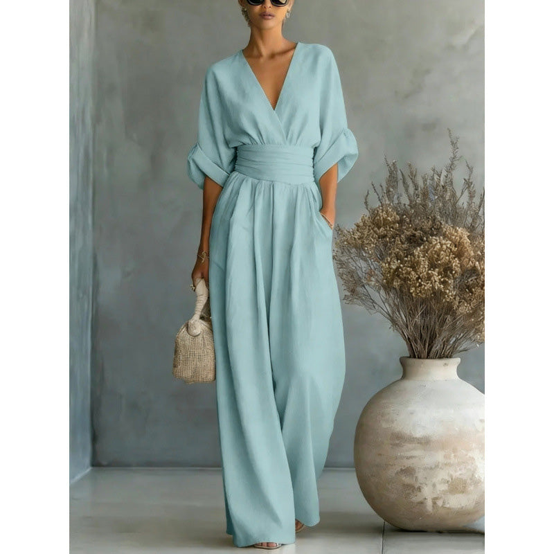 Combinatie Margot — hoge taille, brede benen