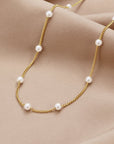 Tijdloze Pareloog Gouden Ketting
