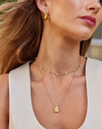 Tijdloze Pareloog Gouden Ketting