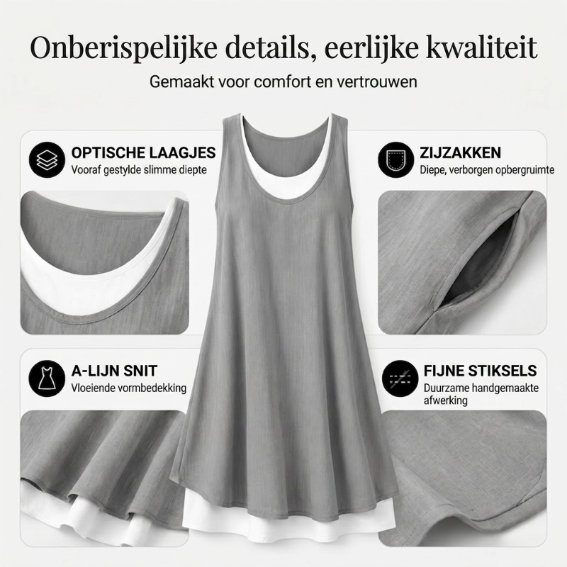 Nien | Tweedelige Comfortabele Jurk