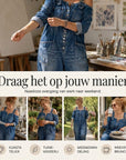 Nathalie - Jumpsuit met open schouders, wijde pijpen en zakken