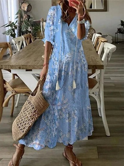 Luna | Midi jurk in een ontspannen boho-stijl
