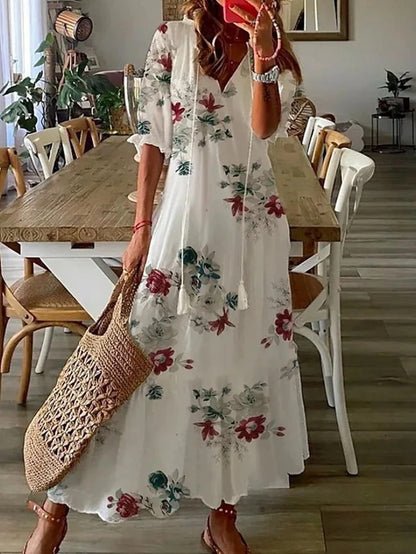 Luna | Midi jurk in een ontspannen boho-stijl
