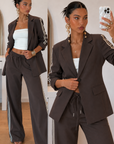Charlotte | Tweedelige Blazer Set met Palazzo Broek