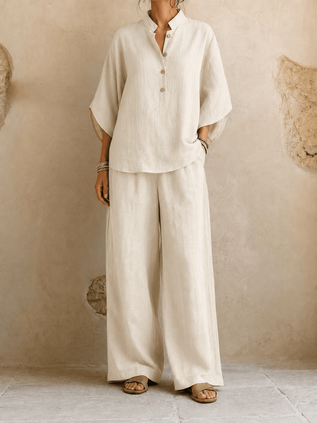 Malin | Tweedelige Set met Wijde broek