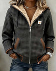 Sandra | Sherpa-voering Gequilt Zip-Up Hooded Jacket
