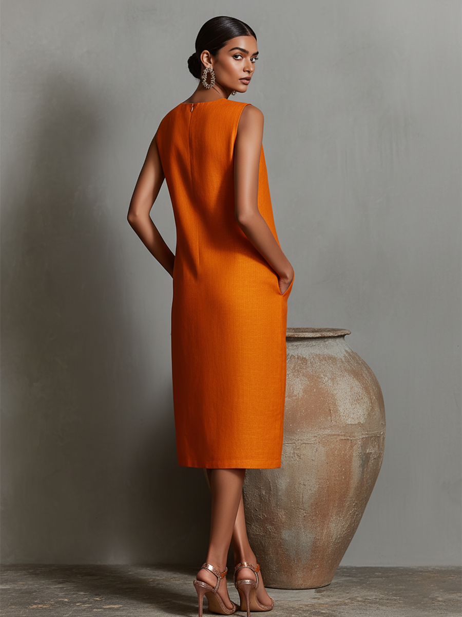 Marjolein | Midi-jurk met zakken