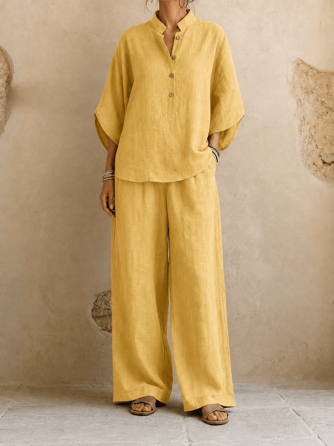 Malin | Tweedelige Set met Wijde broek