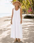 Zemrina | Mouwloze Midi-jurk met Zakdetails