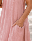 Zemrina | Mouwloze Midi-jurk met Zakdetails